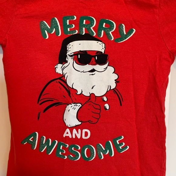 Carter’s Kids Red Christmas Long Sleeve Santa T-Shirt Size 3T - Picture 3 of 4